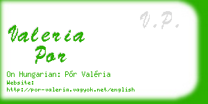valeria por business card