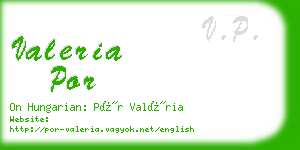 valeria por business card